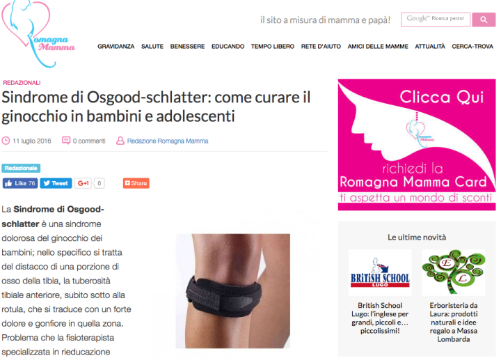 Sindrome di Osgood-schlatter: come curare il ginocchio in bambini e adolescenti